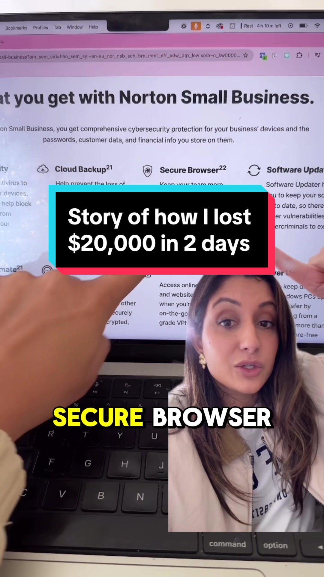 Losing $20,000 in two days after her ads account got hacked