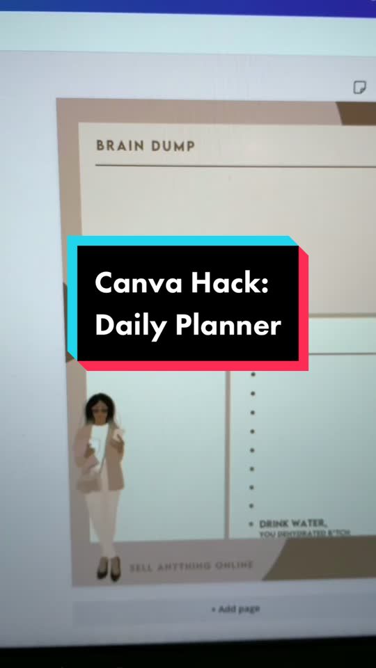 The daily planner template Anaita uses to organize her workday